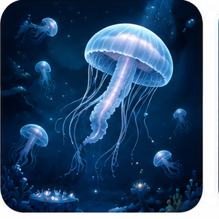 深海水母插图